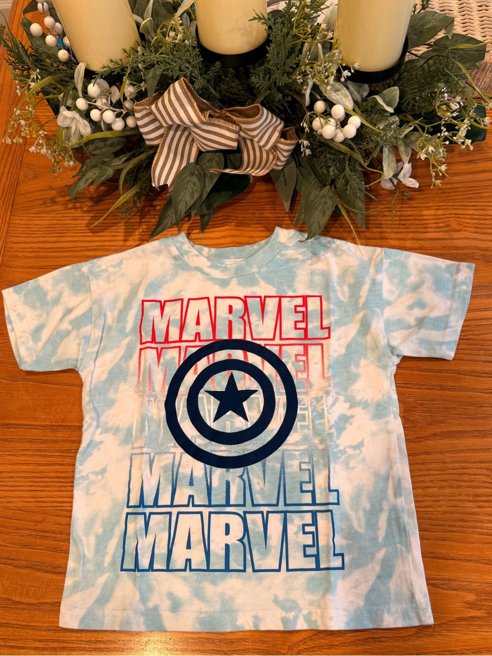 Boys Marvel Captain America Tie Dye Graphic T-Shirt
